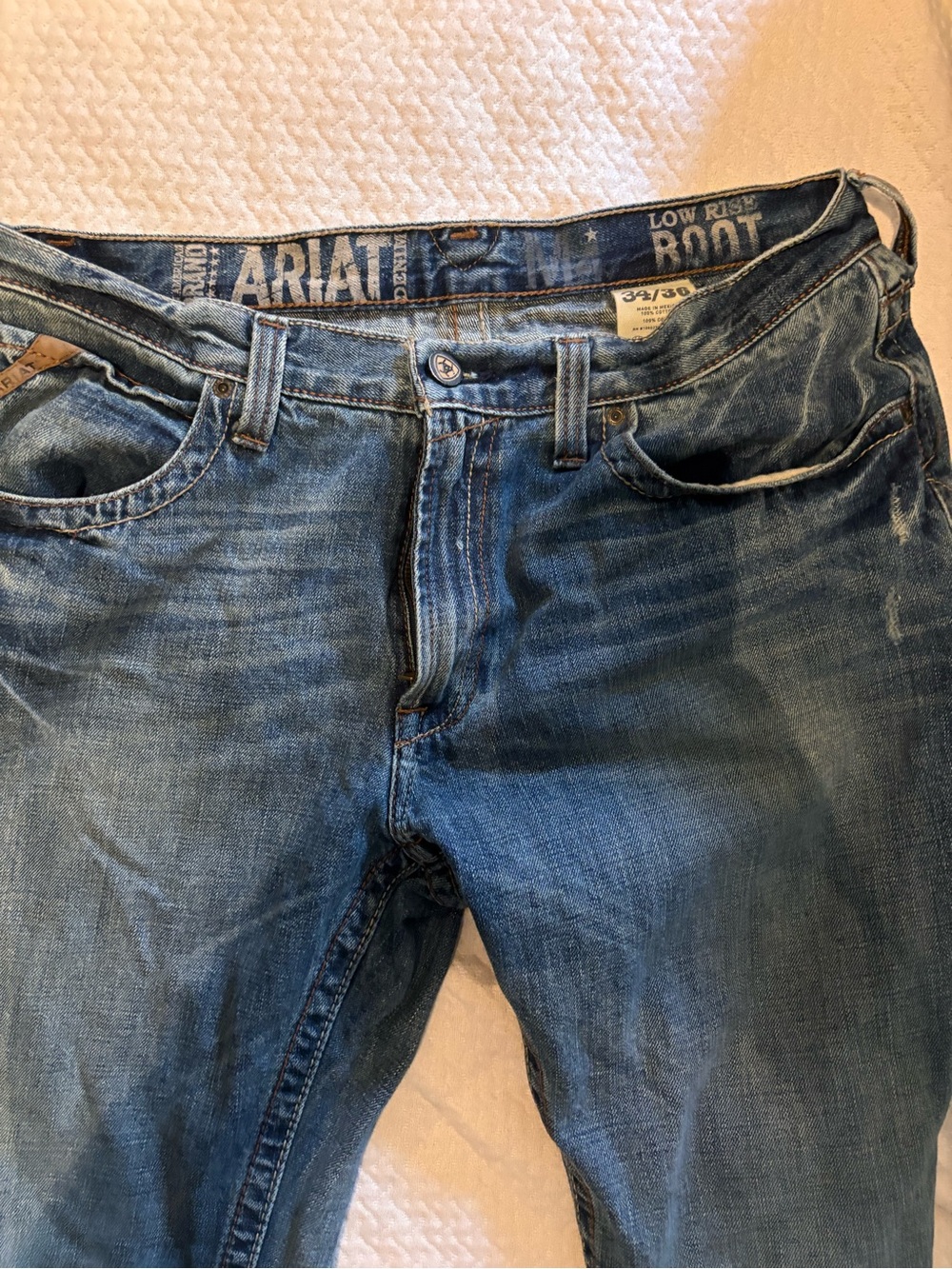 Ariat Men's Medium Blue Bootcut Jeans 34W 36L